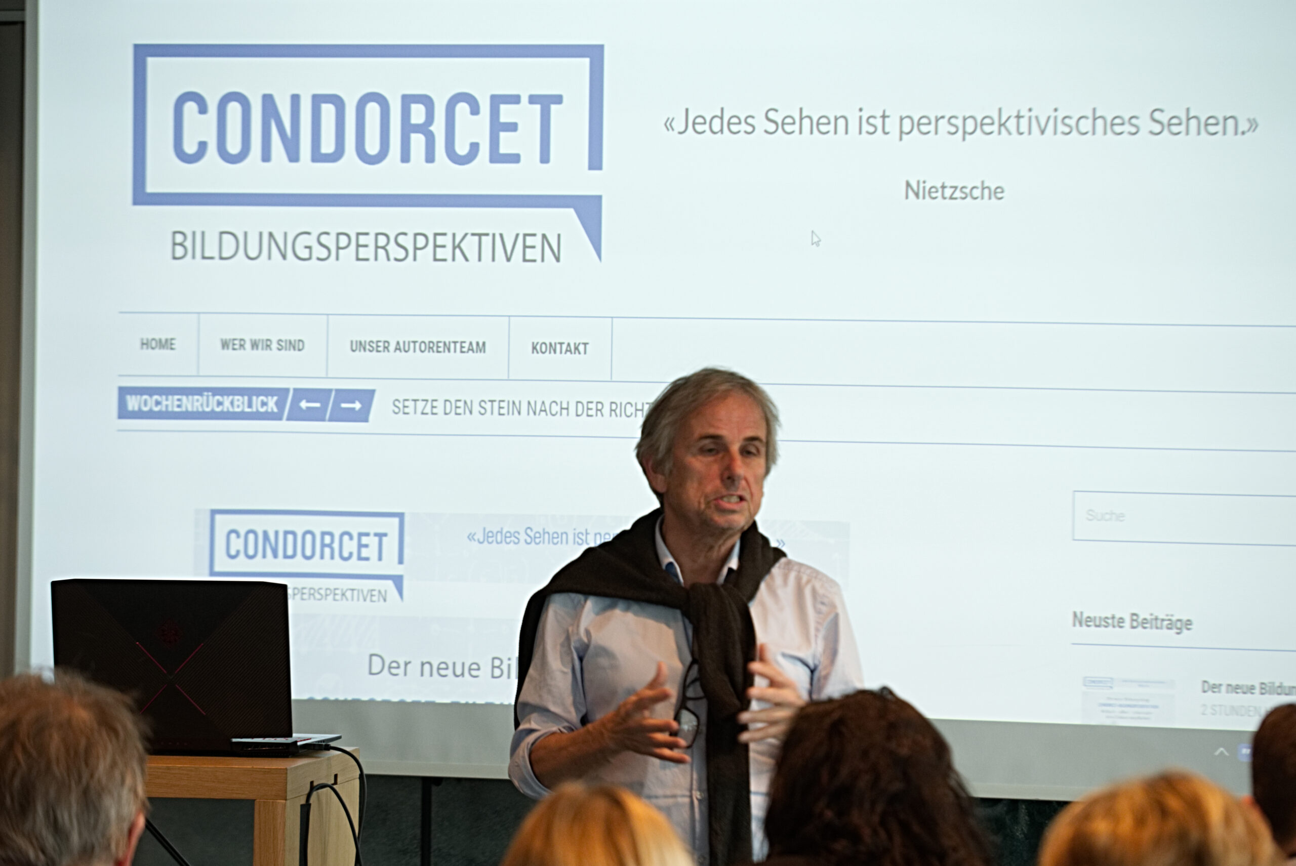 Alain präsentiert Blog Condorcet